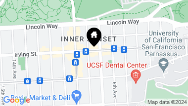Map of 627 Irving Street, San Francisco CA, 94122