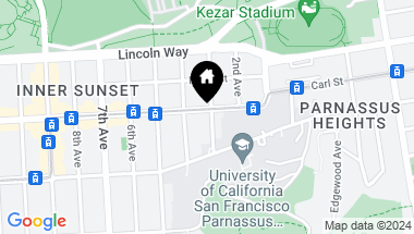 Map of 1309 3rd Avenue, San Francisco CA, 94122