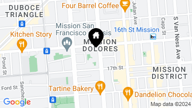 Map of 426 Guerrero Street, San Francisco CA, 94110