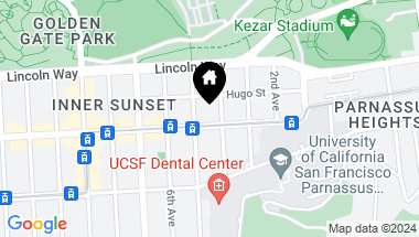 Map of 326 Irving Street, San Francisco CA, 94122