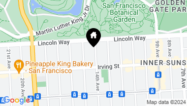 Map of 1245 14th Avenue, San Francisco CA, 94122