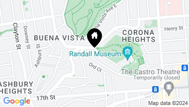 Map of 14 Museum Way, San Francisco CA, 94114