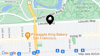 Map of 1230 17th Avenue, San Francisco CA, 94122
