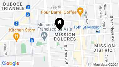 Map of 74 Spencer Street, San Francisco CA, 94103