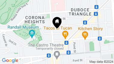 Map of 70 Beaver Street, San Francisco CA, 94114