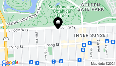Map of 1223 12th Avenue, San Francisco CA, 94122