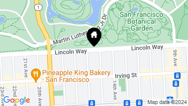 Map of 1425 Lincoln Way, San Francisco CA, 94122