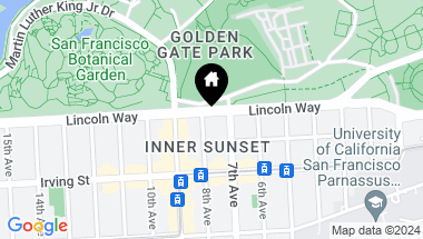 Map of 639 Lincoln Way, San Francisco CA, 94122
