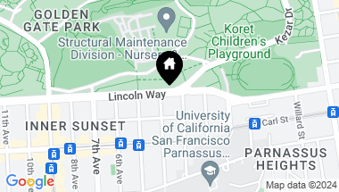 Map of 233 Lincoln Way, San Francisco CA, 94122