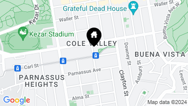 Map of 854 Cole Street # B, San Francisco CA, 94117