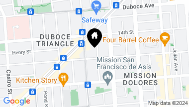 Map of 82 Landers Street, San Francisco CA, 94114