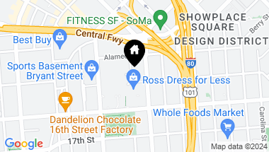 Map of 145 Hampshire Street # B, San Francisco CA, 94103