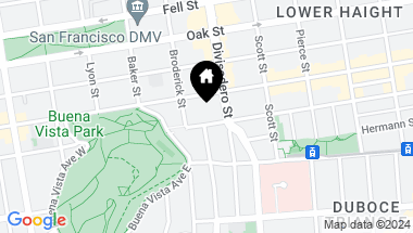 Map of 848 Waller Street, San Francisco CA, 94117