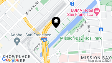 Map of 335 Berry Street # 213, San Francisco CA, 94158