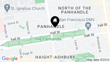 Map of 1666 Fell Street, San Francisco CA, 94117