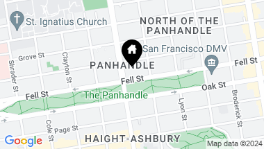 Map of 1668 Fell Street, San Francisco CA, 94117