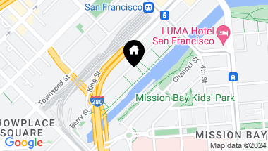 Map of 325 Berry Street # 109, San Francisco CA, 94158
