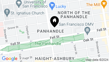 Map of 1755 Hayes Street, San Francisco CA, 94117