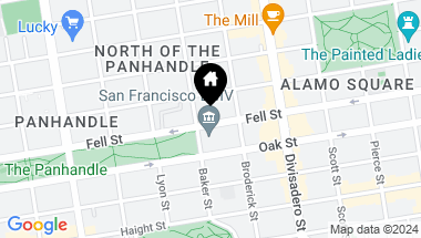 Map of 1380 Fell Street, San Francisco CA, 94117