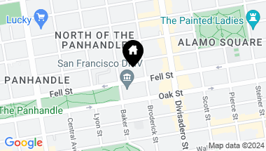 Map of 1342 Fell Street, San Francisco CA, 95132