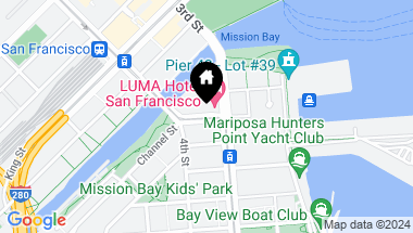 Map of 110 Channel Street # 403, San Francisco CA, 94158