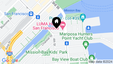 Map of 110 Channel Street # 619, San Francisco CA, 94158