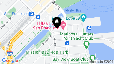 Map of 110 Channel Street # 201, San Francisco CA, 94158