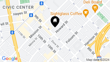 Map of 1288 Howard Street # 312, San Francisco CA, 94103