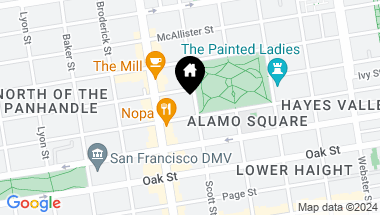 Map of 625 Scott Street, San Francisco CA, 94117
