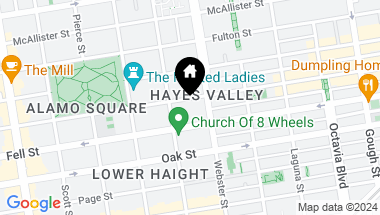 Map of 847 Hayes Street, San Francisco CA, 94117