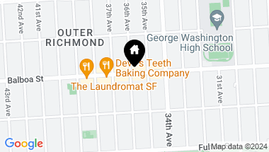 Map of 3491 Balboa Street # 2, San Francisco CA, 94121