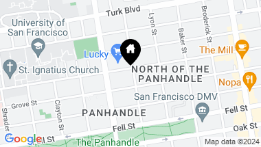 Map of 649 Central Avenue, San Francisco CA, 94117