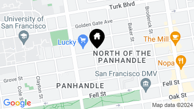 Map of 654 Central Avenue, San Francisco CA, 94117