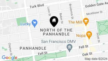 Map of 542 Lyon Street, San Francisco CA, 94117