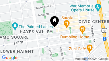 Map of 627 Hayes Street, San Francisco CA, 94102