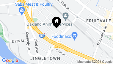 Map of 2844 E 9th St, Oakland CA, 94601