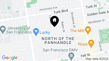 Map of 1871 Mcallister Street, San Francisco CA, 94115