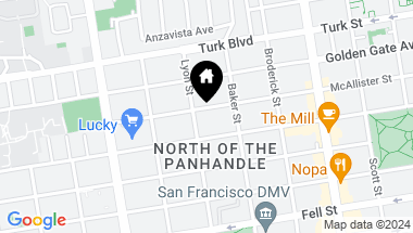 Map of 1861 Mcallister Street, San Francisco CA, 94115