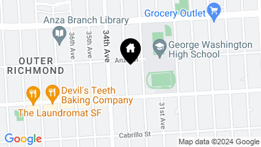 Map of 630 33rd Avenue, San Francisco CA, 94121
