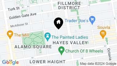 Map of 814 Fillmore Street, San Francisco CA, 94117