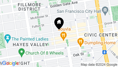 Map of 553 Grove Street, San Francisco CA, 94102
