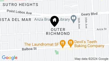 Map of 4826 Anza Street, San Francisco CA, 94121