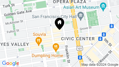 Map of 311 Grove Street # 2, San Francisco CA, 94102