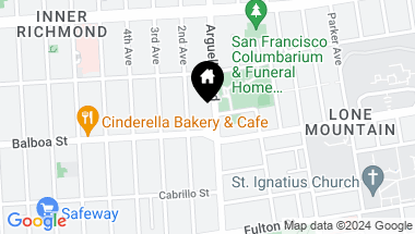Map of 677 Arguello Boulevard # 110, San Francisco CA, 94118
