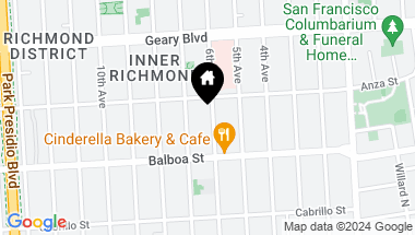 Map of 531 6th Avenue, San Francisco CA, 94118