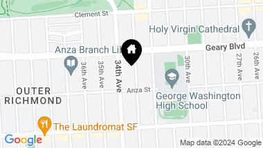 Map of 555 33rd Avenue, San Francisco CA, 94121