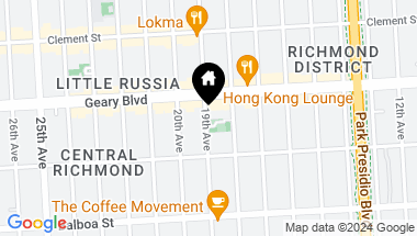 Map of 434 19th Avenue, San Francisco CA, 94121