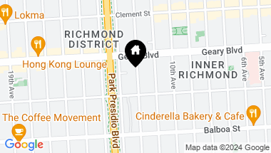 Map of 431 12th Avenue, San Francisco CA, 94118