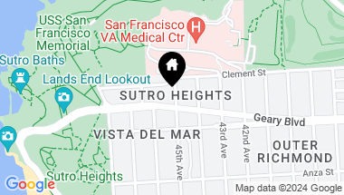 Map of 422 45th Avenue, San Francisco CA, 94121