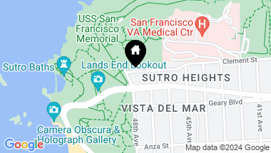 Map of 181 Seal Rock Drive, San Francisco CA, 94121